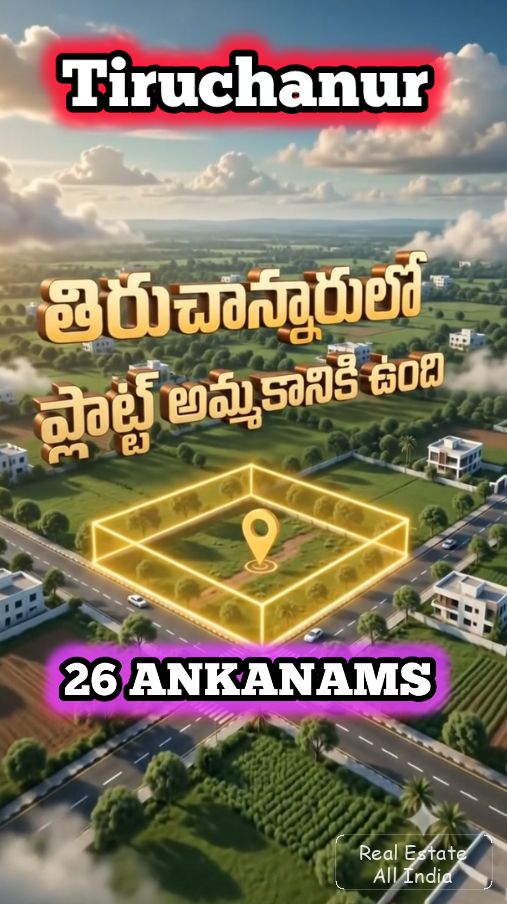 🏡 ప్లాట్ అమ్మకానికి – తిరుచానూరు, తిరుపతి 🔥 📍 లొకేషన్: పద్మశాలి భవన్ సమీపంలో, తిరుచానూరు, తిరుపతి 📍 తిరుపతి–బెంగళూరు హైవే నుండి 5వ ప్లాట్ 🧭 ఫేసిం - PS0469