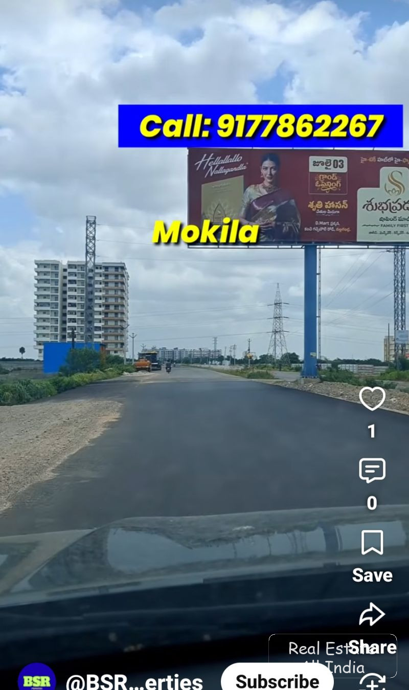 🏢 PREMIUM COMMERCIAL PLOT FOR SALE – MOKILA, HYDERABAD 📍 LOCATION: Mokila, Hyderabad 🛣️ Adjacent to Radial Road No. 7 📐 PLOT SIZE: 1,680 Sq. Yards - PS0562